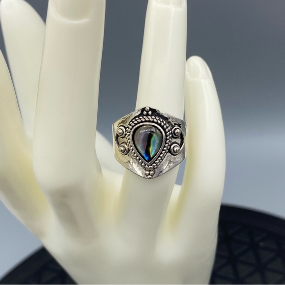 MOONSTONE LABORADITE RING - Picture 6 of 9